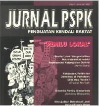 Jurnal PSPK: Pemilu lokal, Edisi 3, Juni - Juli 2002